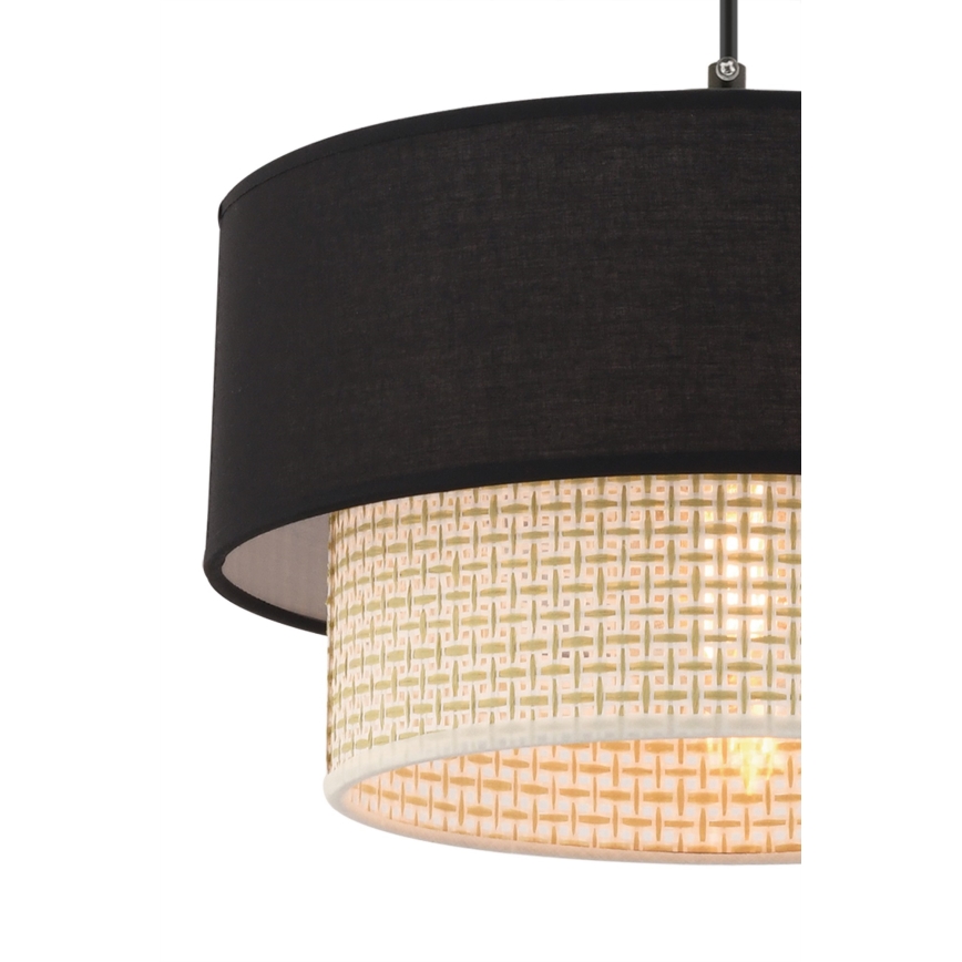 Lampa ECHO 1xE27/60W/230V czarna/kremowa