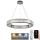 Lampa kryształowa LED z regulacją jasności na linkę LED/50W/230V 3000-6500K chrom błyszczący + pilot do zdalnego sterowania