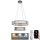 Lampa kryształowa LED z regulacją jasności na linkę LED/65W/230V 3000-6500K chrom błyszczący + pilot do zdalnego sterowania