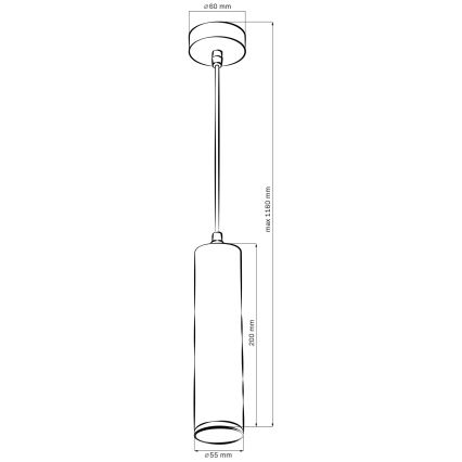 Lampa łazienkowa LED RGBW z regulacją jasności na linkach TURYN 1xGU10/6,5W/230V 2700-6500K Wi-Fi IP44 czarna