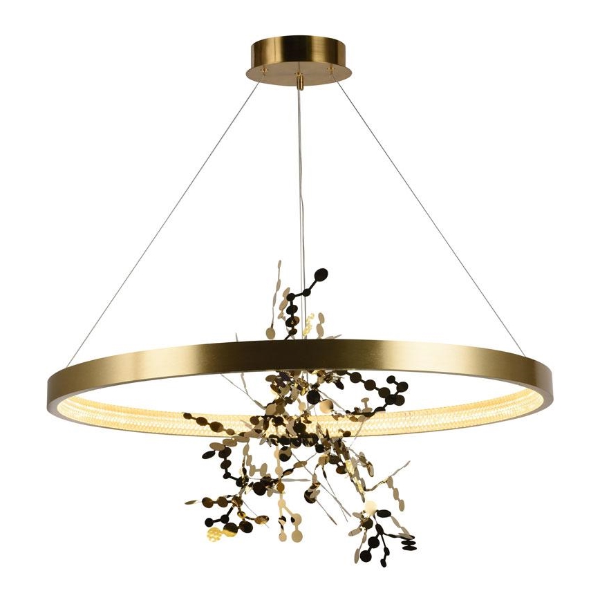 Lampa sufitowa LED ściemnialna na linkach LED/55W/230V 3000-6500K złota + pilot do zdalnego sterowania