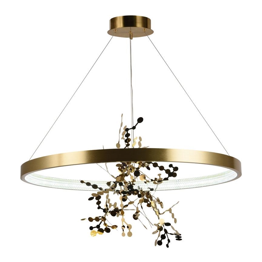 Lampa sufitowa LED ściemnialna na linkach LED/55W/230V 3000-6500K złota + pilot do zdalnego sterowania