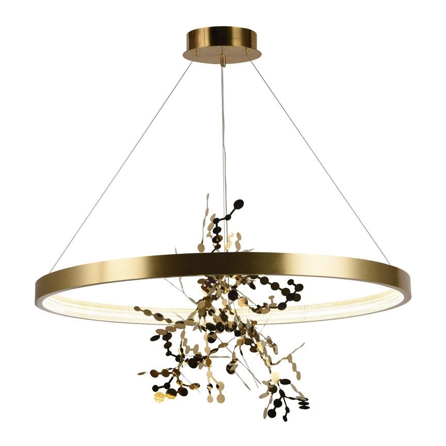Lampa sufitowa LED ściemnialna na linkach LED/55W/230V 3000-6500K złota + pilot do zdalnego sterowania