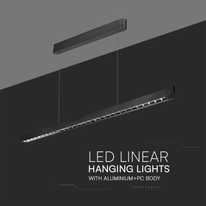 Lampa LED wisząca na linkę LED/36W/230V 3000/4000/6400K czarna