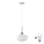 Lampa LED na zawieszeniu HARMA 1xE27/60W/230V średnica 25 cm matowy chrom/biały