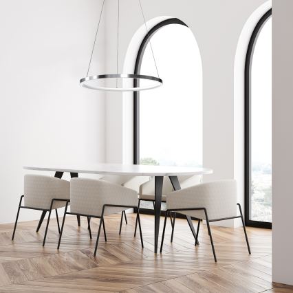 Lampa sufitowa LED na linkach ROTONDA LED/27W/230V chrom błyszczący