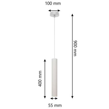 Lampa sufitowa LED na linkę TUBA 1xGU10/4,8W/230V biała