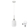 Lampa LED wisząca HARMA 1xE27/60W/230V średnica 14 cm matowy chrom/biały