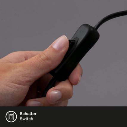 Lampa LED z klipsem 1xE27/4,2W/230V 2700K czarna