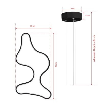 Lampa LED zwieszana ARTISAN LED/36W/230V 4000K czarna