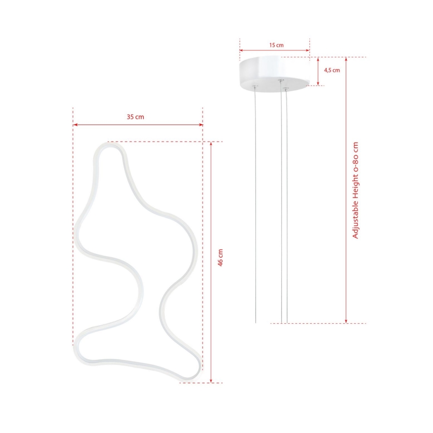 Lampa LED zwieszana ARTISAN LED/36W/230V 6500K biała