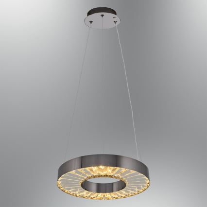 Lampa LED zwieszana JESI LED/35W/230V 3000K średnica 40 cm srebrna