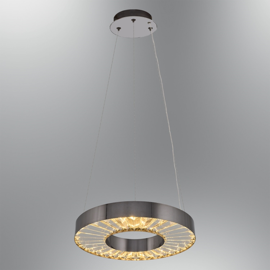 Lampa LED zwieszana JESI LED/35W/230V 3000K średnica 40 cm srebrna