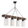 Lampa na łańcuchu JASMIN 4xE27/40W/230V brązowa/biała
