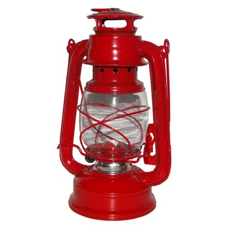 Lampa naftowa 24 cm czerwona
