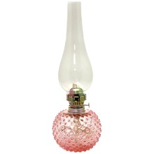 Lampa naftowa EMA 38 cm różowa