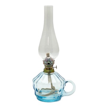 Lampa naftowa KLÁRA 34 cm akwamaryn
