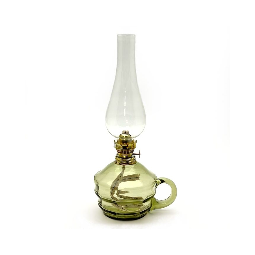 Lampa naftowa KLÁRA 34 cm zielona