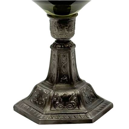 Lampa naftowa KRASOMÍRA 42 cm leśna zieleń