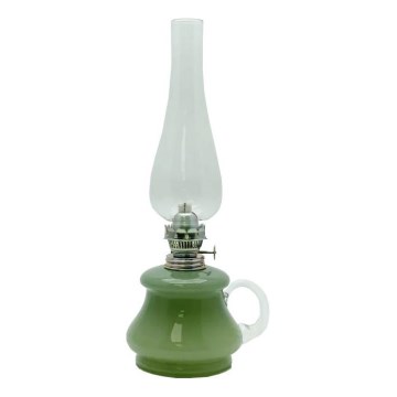 Lampa naftowa TEREZA 34 cm leśna zieleń