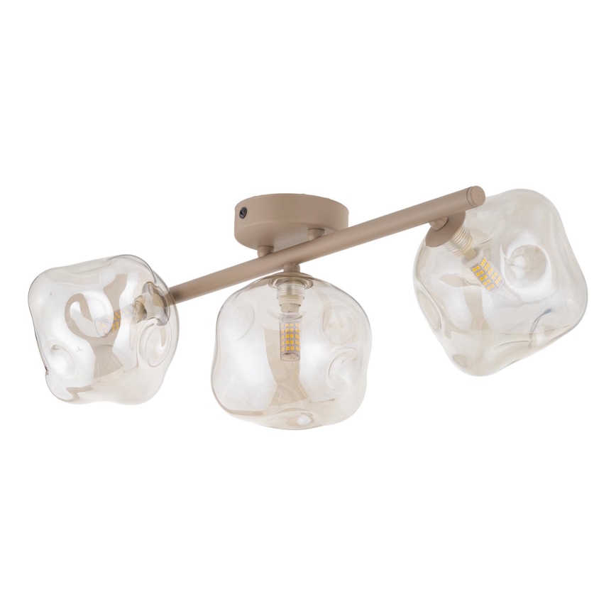 Lampa natynkowa LAVA 3xG9/8W/230V beżowy/przydymiony beż