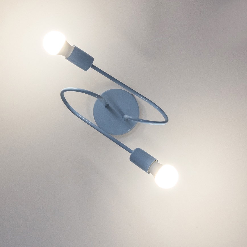 Lampa natynkowa OXFORD 2xE27/15W/230V niebieska