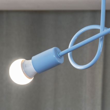 Lampa natynkowa OXFORD 2xE27/15W/230V niebieska