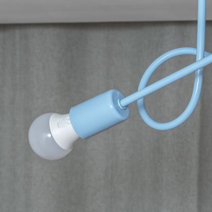 Lampa natynkowa OXFORD 2xE27/15W/230V niebieska