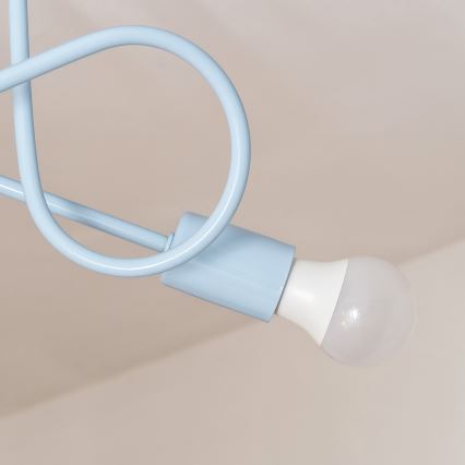 Lampa natynkowa OXFORD 2xE27/15W/230V niebieska