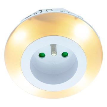 Lampa orientacyjna LED z czujnikiem zmierzchu i gniazdem LED/0,6W/230V