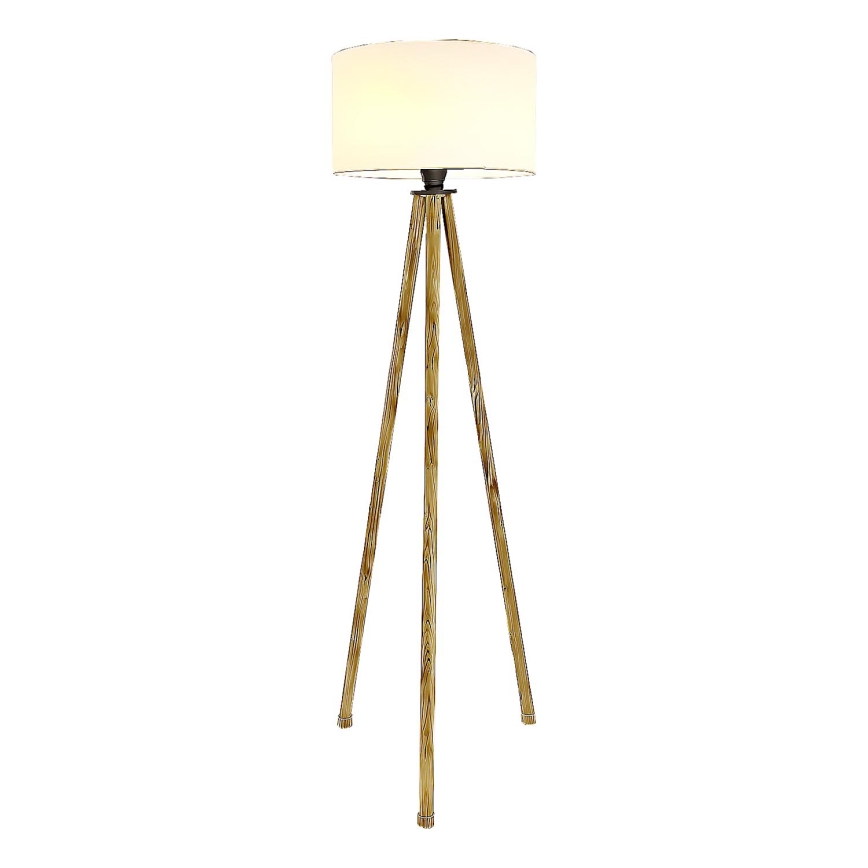 Lampa podłogowa 1xE27/40W/230V beżowy/biały