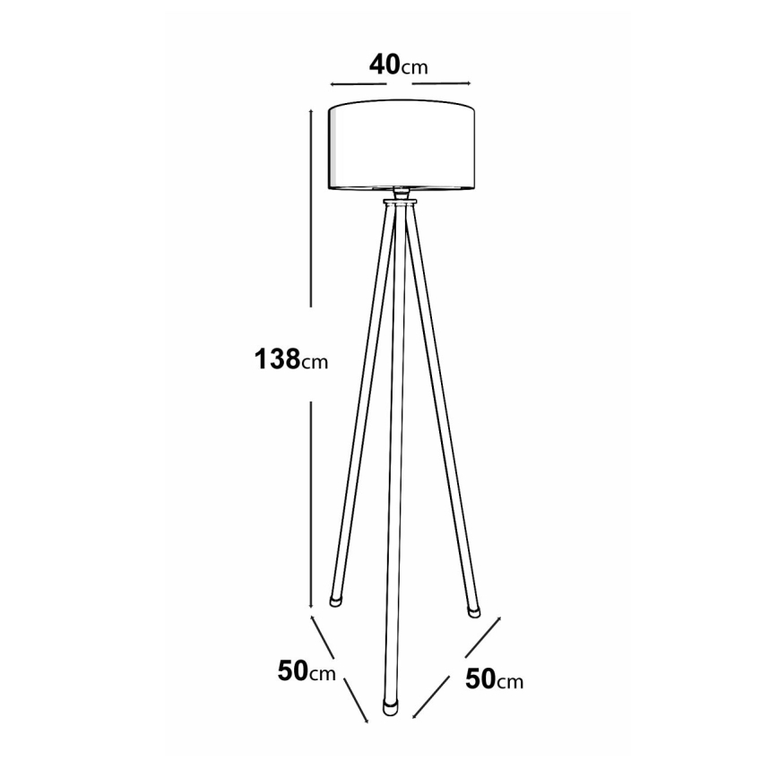 Lampa podłogowa 1xE27/40W/230V beżowy/biały