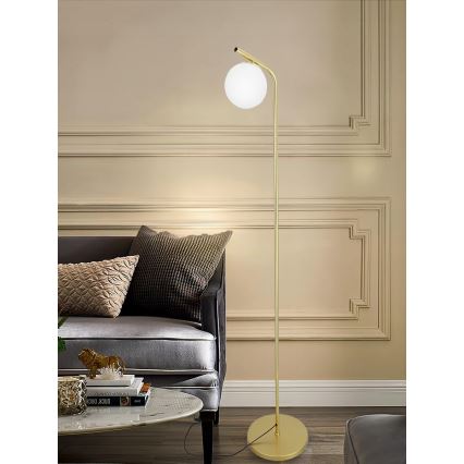 Lampa podłogowa 1xG9/40W/230V złota/biała