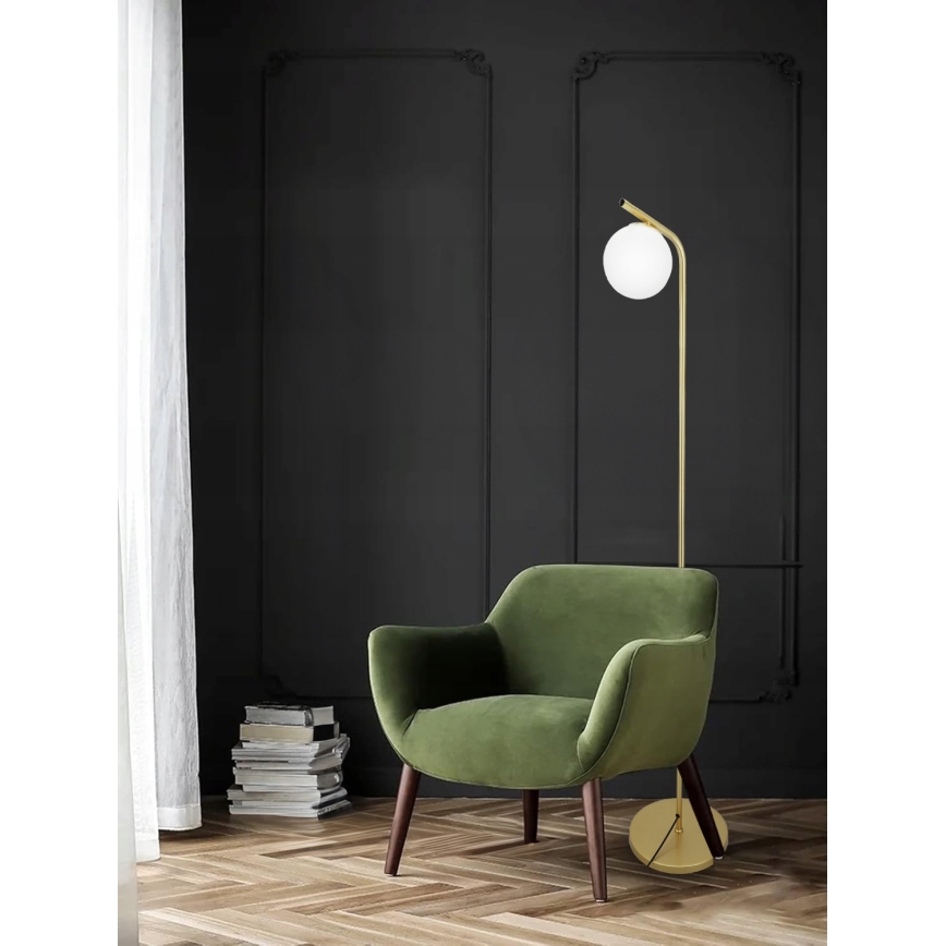 Lampa podłogowa 1xG9/40W/230V złota/biała