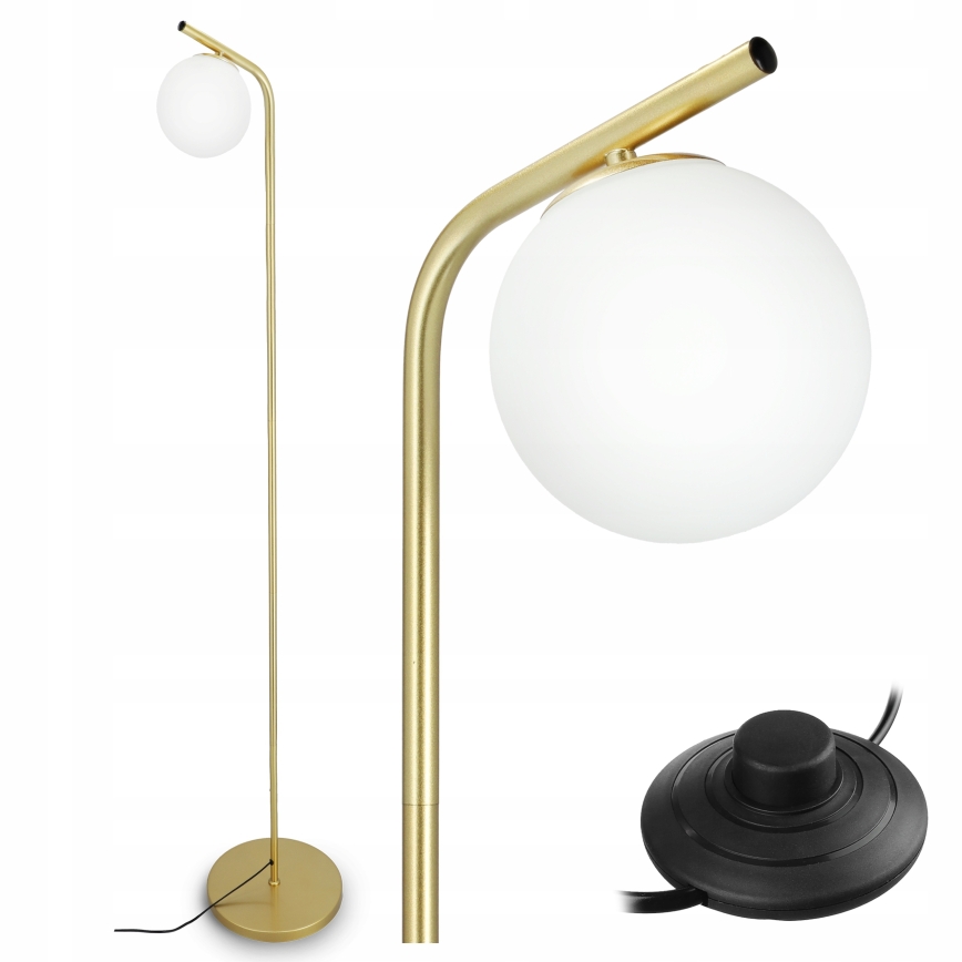 Lampa podłogowa 1xG9/40W/230V złota/biała