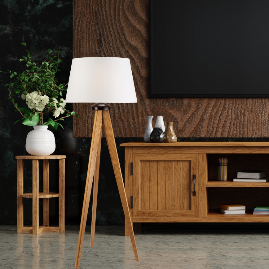 Lampa podłogowa AIDA 1xE27/60W/230V dąb