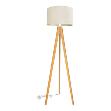 Lampa podłogowa ALBA 1xE27/15W/230V kremowy/dąb