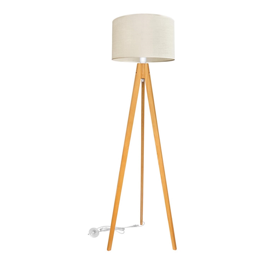 Lampa podłogowa ALBA 1xE27/15W/230V kremowy/dąb