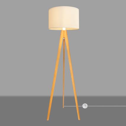 Lampa podłogowa ALBA 1xE27/15W/230V kremowy/dąb