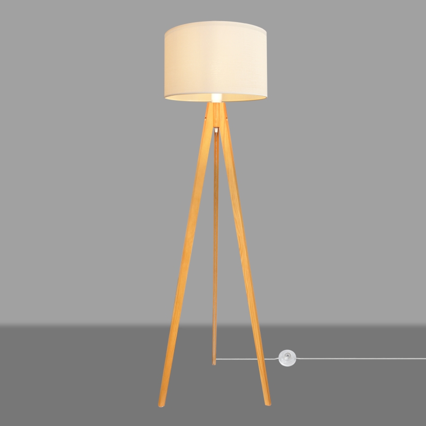 Lampa podłogowa ALBA 1xE27/15W/230V kremowy/dąb
