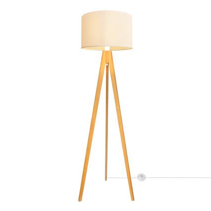 Lampa podłogowa ALBA 1xE27/15W/230V kremowy/dąb