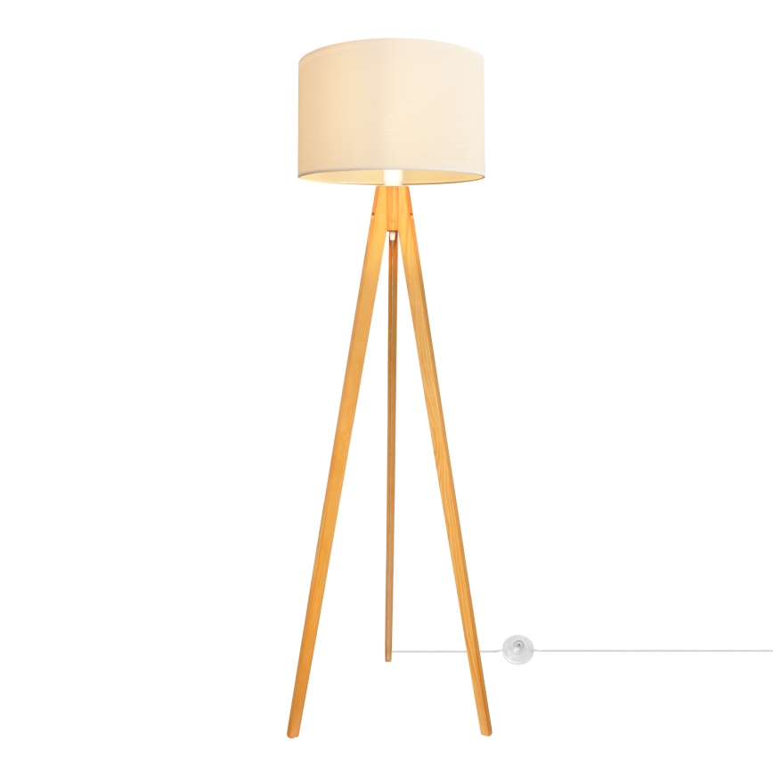 Lampa podłogowa ALBA 1xE27/15W/230V kremowy/dąb