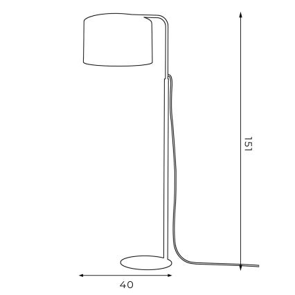 Lampa podłogowa ARDEN 1xE27/60W/230V biały