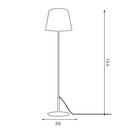 Lampa podłogowa ARDEN 1xE27/60W/230V biały