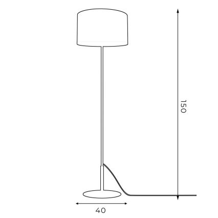 Lampa podłogowa ARDEN 1xE27/60W/230V biały/złoty