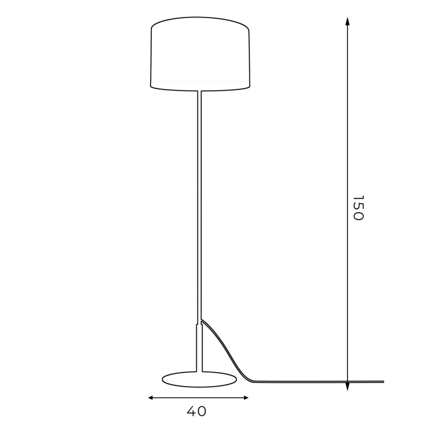 Lampa podłogowa ARDEN 1xE27/60W/230V biały/złoty