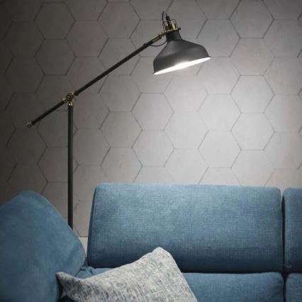 Lampa podłogowa ARTHUR 1xE27/25W/230V szara