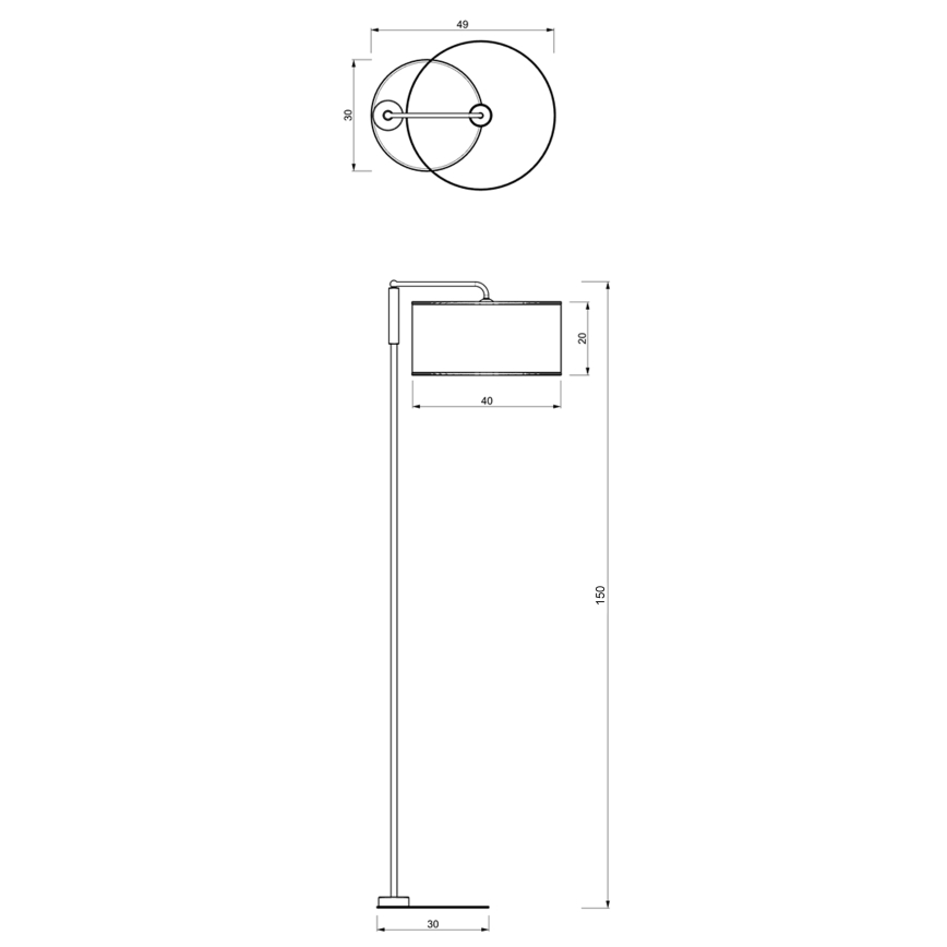 Lampa podłogowa ATLANTA 1xE27/60W/230V