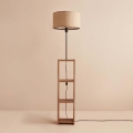 Lampa podłogowa AYD 1xE27/40W/230V brązowa/beżowa