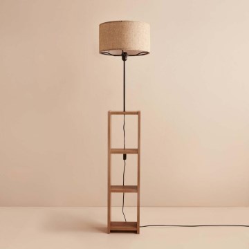 Lampa podłogowa AYD 1xE27/40W/230V brązowa/beżowa